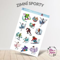 Zimní sporty | Samolepky do diáře