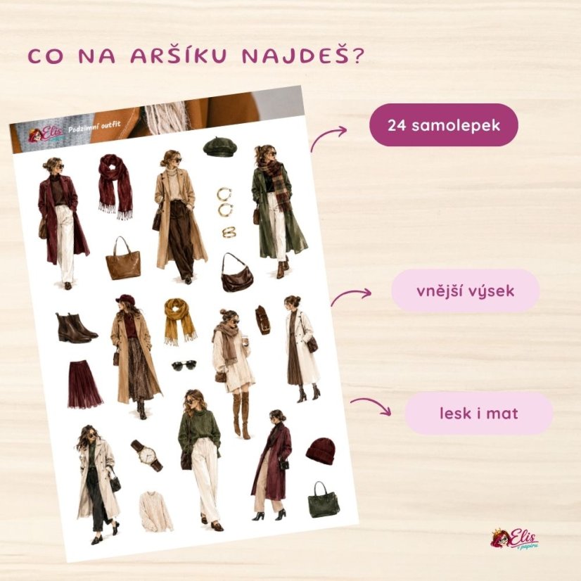 Podzimní outfit | Samolepky do diáře