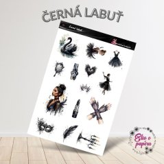 Černá labuť | Samolepky do diáře