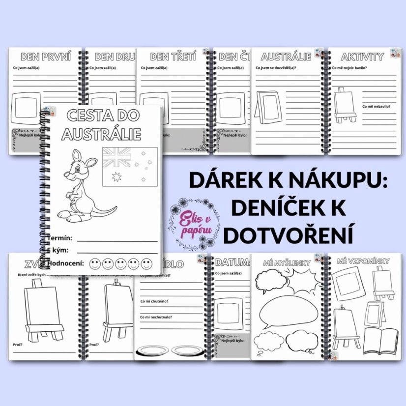 Cesta kolem světa do Austrálie - komplexní materiál plný pracovních listů, receptů, informací a nechybí i venkovní stezka