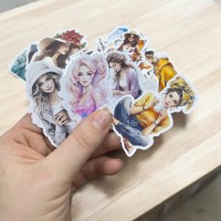 Celým rokem s dívkami | Velké kusové samolepky pro diář i scrapbook