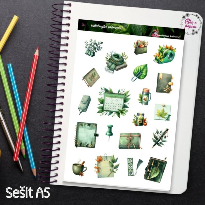 Uklidňující plánování | Samolepky do diáře