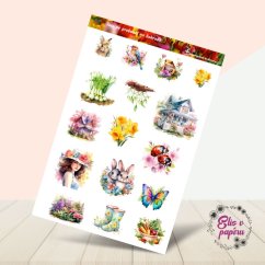 Jaro se probouzí na zahradě |  Samolepky do diáře