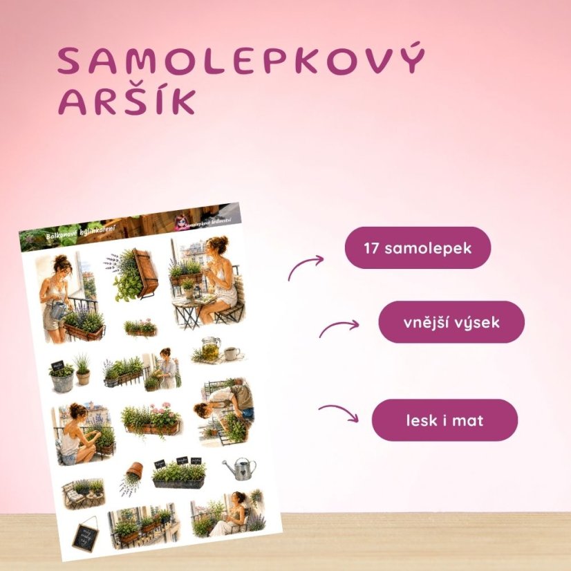 Balkonové bylinkaření | Samolepky do diáře