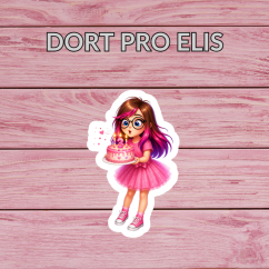 Dort pro Elis | Maxi kusová samolepka pro diář i scrapbook