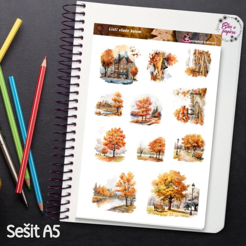 Listí všude kolem | Samolepky do diáře