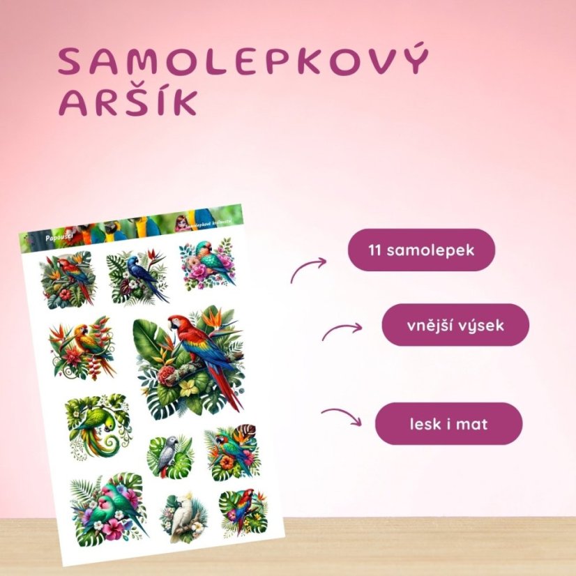 Papoušci | Samolepky do diáře