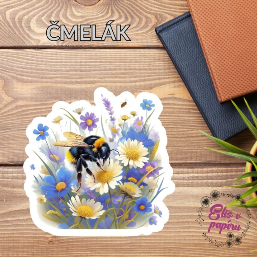 Čmelák | Maxi kusová samolepka pro diář i scrapbook
