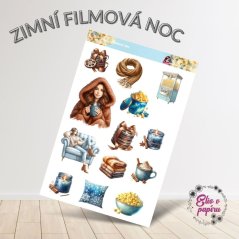 Zimní filmová noc | Samolepky do diáře