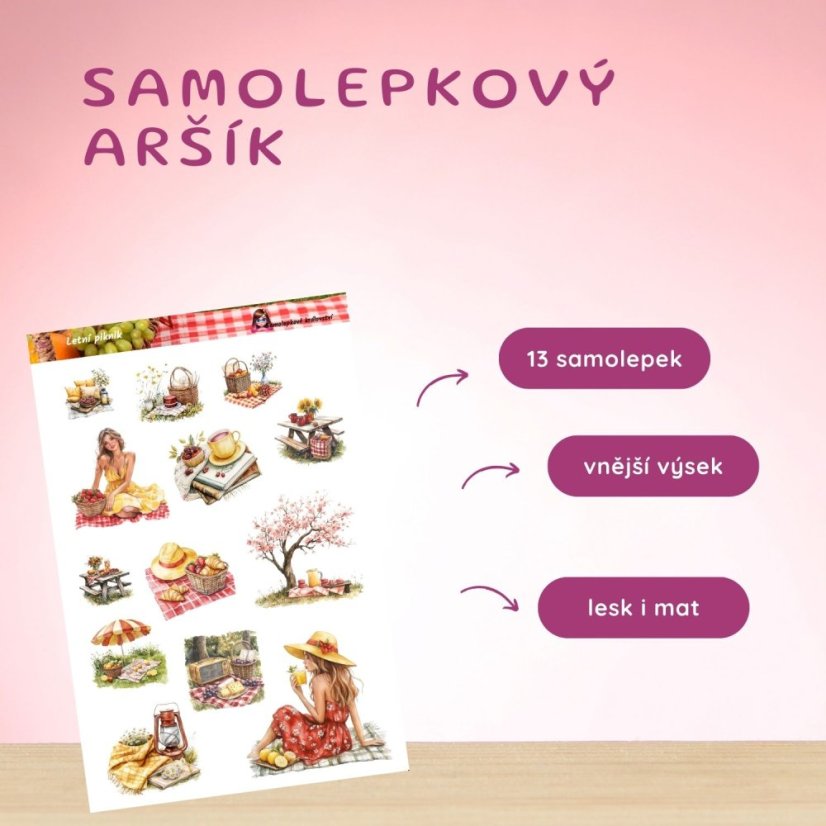 Letní piknik | Samolepky do diáře