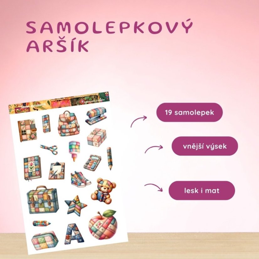 Školní patchwork | Samolepky do diáře
