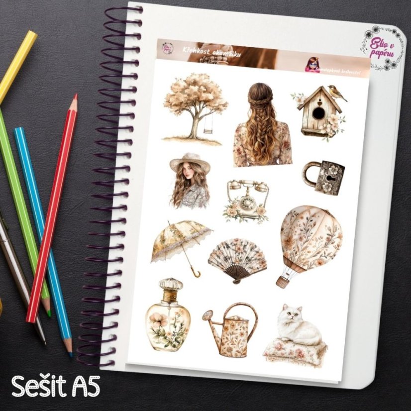 Křehkost okamžiku | Samolepky do diáře