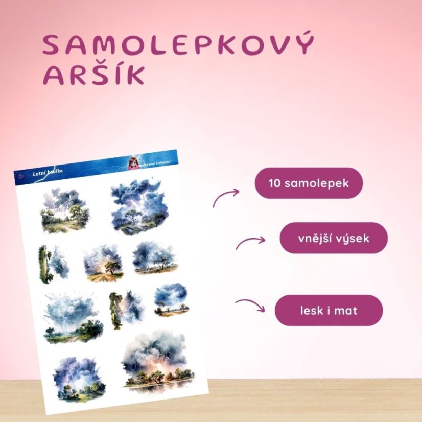 Letní bouřka | Samolepky do diáře