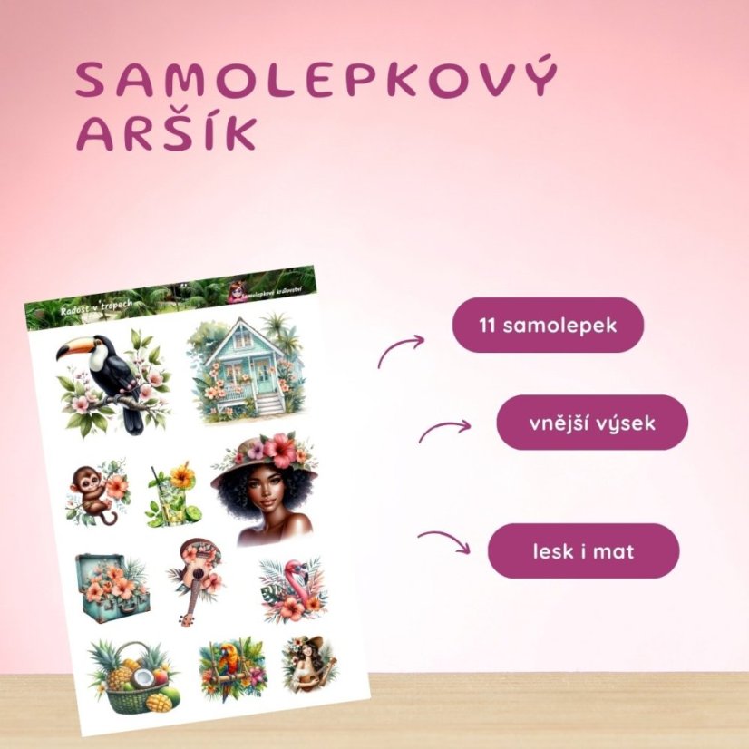 Radost v tropech | Samolepky do diáře