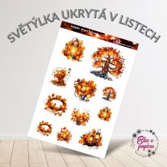 Světýlka ukrytá v listech | Samolepky do diáře