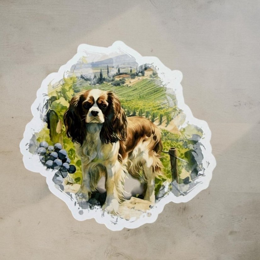 Kavalír king Charles španěl | Samolepka do diáře | Limitka