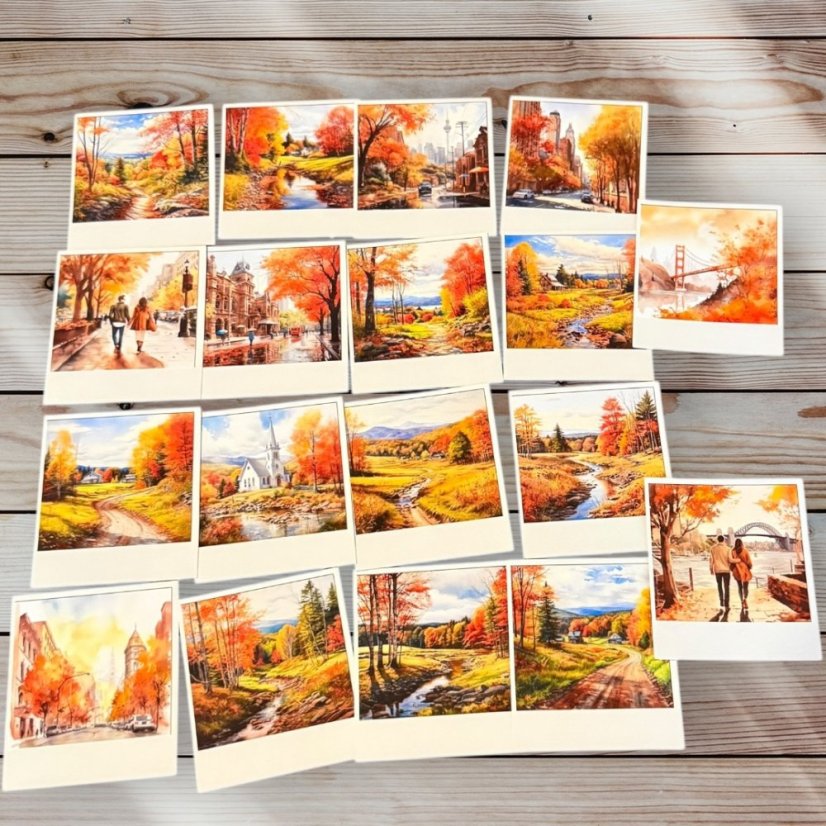 Doteky podzimu | Journalingová sada samolepek