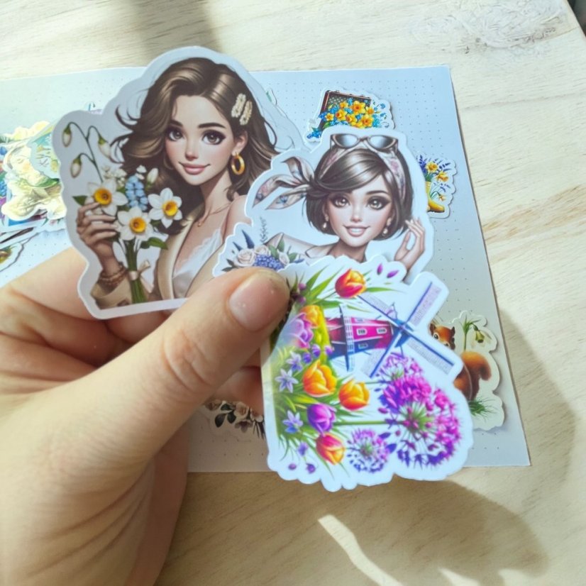 Příběhy jara | Velké kusové samolepky pro diář i scrapbook