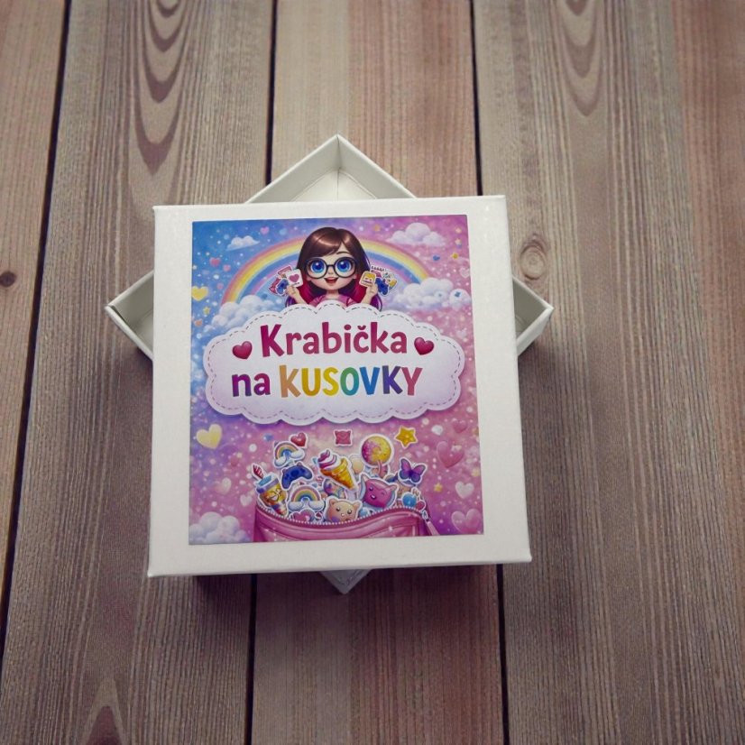 Krabička na velké i malé kusové samolepky
