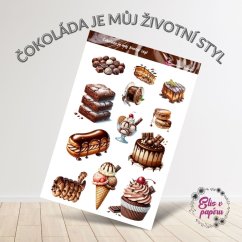 Čokoláda je můj životní styl | Samolepky do diáře