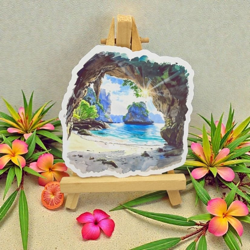 Jeskyně plná léta | Samolepka do diáře