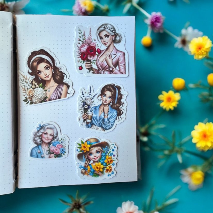 Příběhy jara | Velké kusové samolepky pro diář i scrapbook