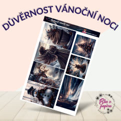 Důvěrnost vánoční noci | Samolepky do diáře - obrázkové boxy