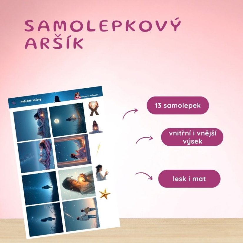Hvězdné večery | Samolepky do diáře