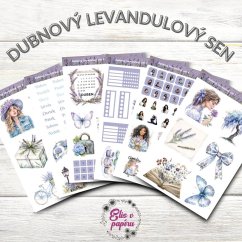 Dubnový levandulový sen | Měsíční samolepkové kity do diáře | 2025
