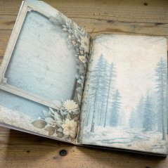 Vintage sešit zimních květů