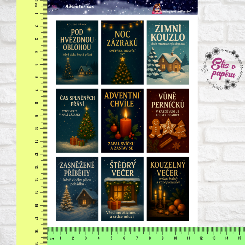 Adventní čas | Samolepky do diáře