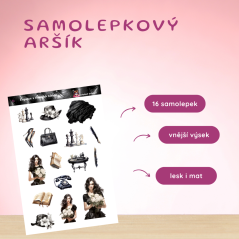 Elegance v temných tónech | Samolepky do diáře