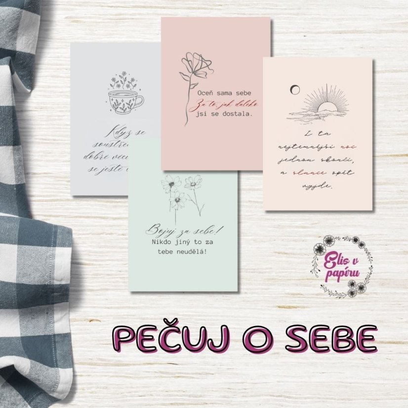 Pečuj o sebe | Afirmační kartičky
