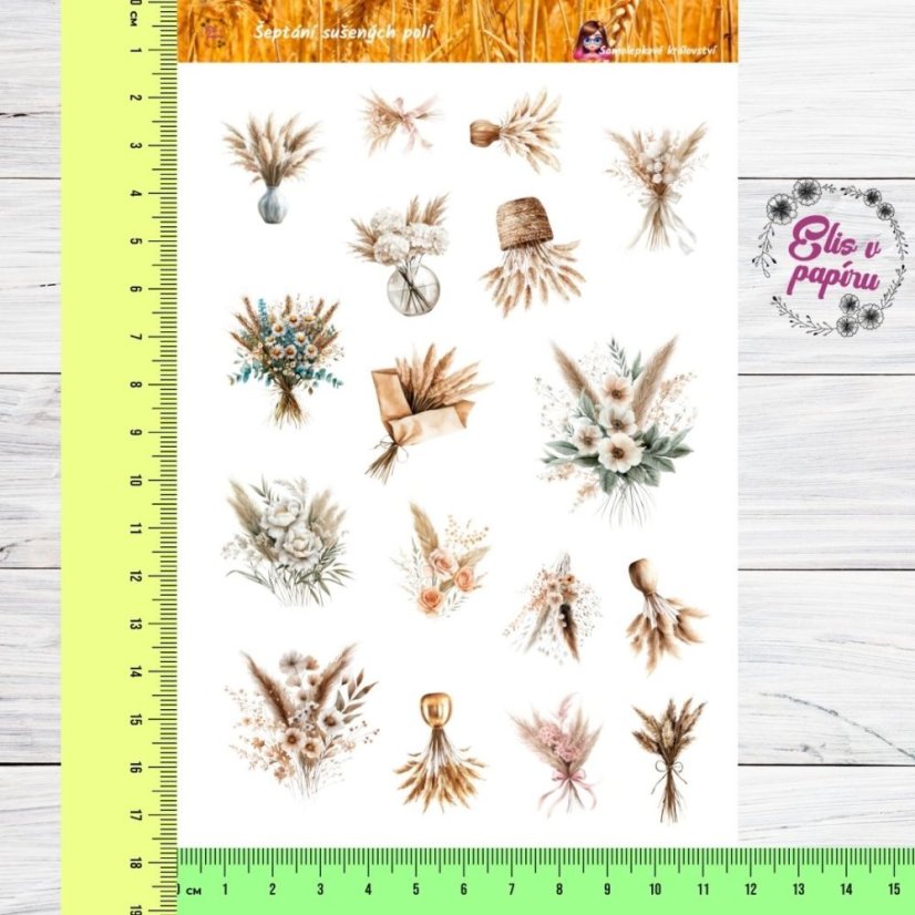 Šeptání sušených polí | Samolepky do diáře
