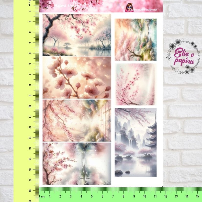 🌸 Arch samolepek s motivem kvetoucích třešní – jemné růžové tóny, romantická atmosféra a kouzlo jara!