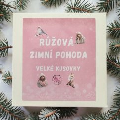 Růžová zimní pohoda | Velké kusové samolepky do diáře i pro scrapbook