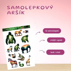 Zvířata v srdci přírody | Samolepky do diáře