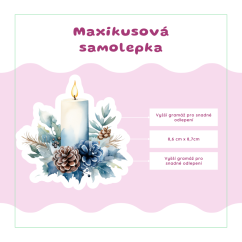 Adventní plamínek | Samolepky do diáře
