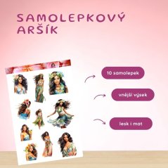 Havajské krásky | Samolepky do diáře