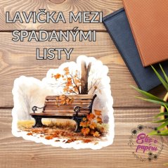Lavička mezi spadanými listy | Samolepky do diáře