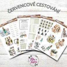 Červencové cestování | Měsíční samolepkový kit