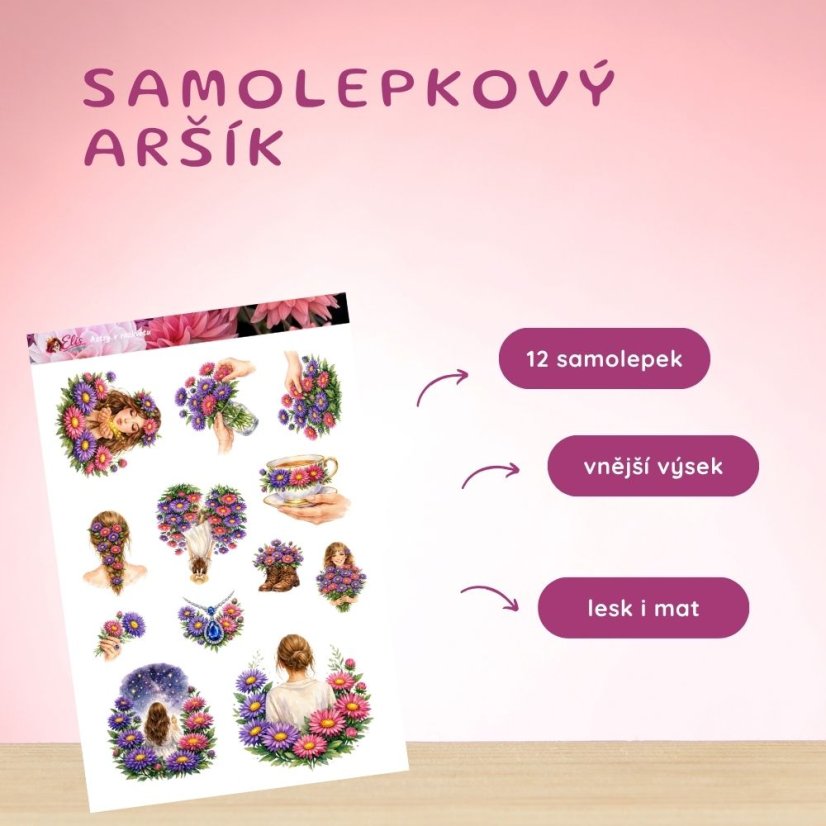 Astry v rozkvětu | Samolepky do diáře