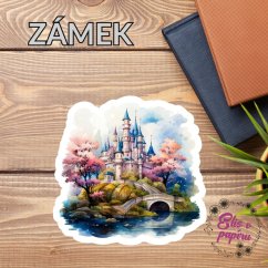 Kouzelný zámek jako z pohádky, který přenese tvůj diář do světa fantazie. Perfektní pro bujo, scrapbook nebo jakékoliv plánování s nádechem magie.