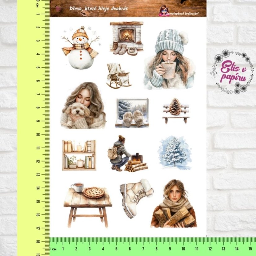 Dřevo, které hřeje dvakrát | Samolepky do diáře