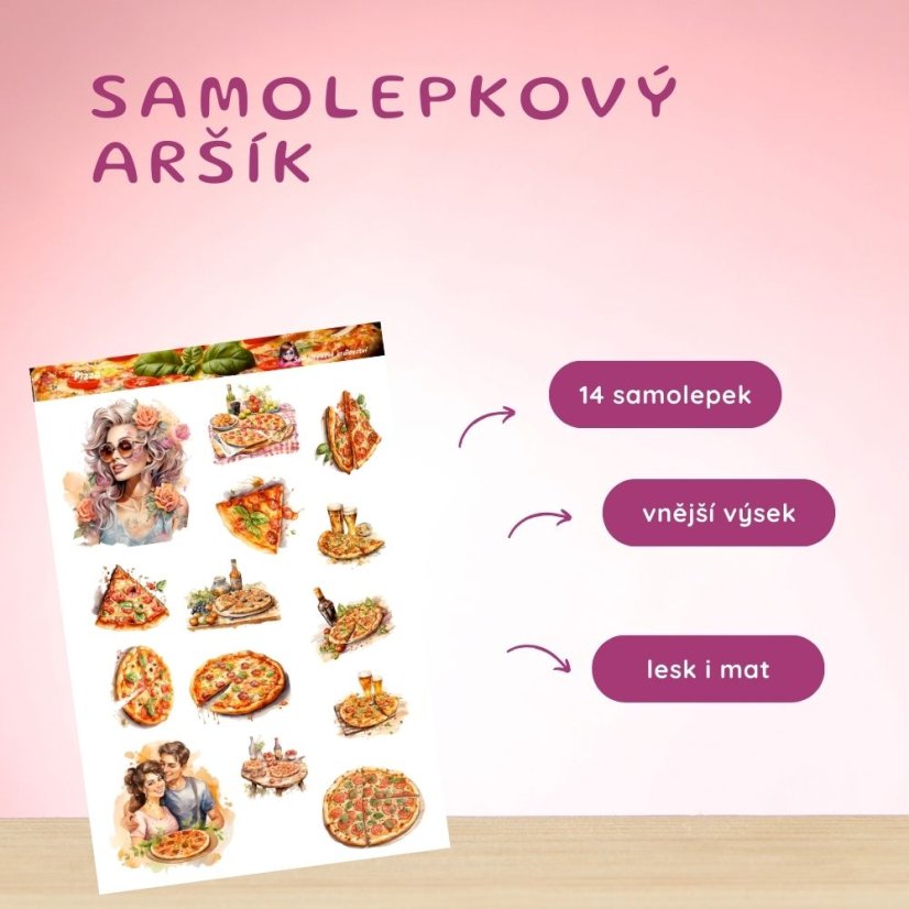 Pizza | Samolepky do diáře