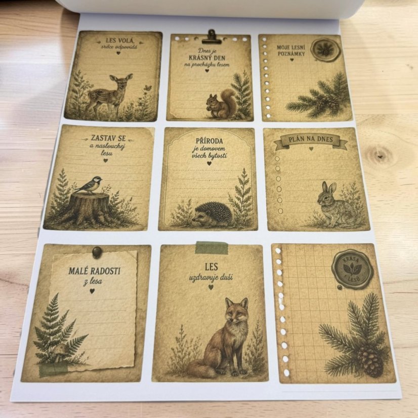 Lesní zvířátka | Sada na journaling a scrapbook