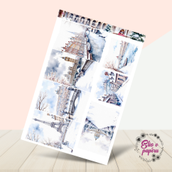 Evropská města v zimě | Samolepky do diáře