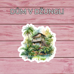 Dům v džungli | Maxi kusová samolepka pro diář i scrapbook