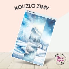 Samolepkové pásky, boxy s motivy zimní krajiny od Elis v papíru