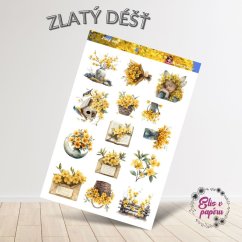 Zlatý déšť | Samolepky do diáře